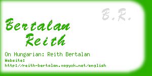 bertalan reith business card